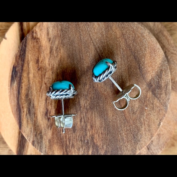 David Yurman Chatelaine Turquoise earrings - Picture 5 of 7